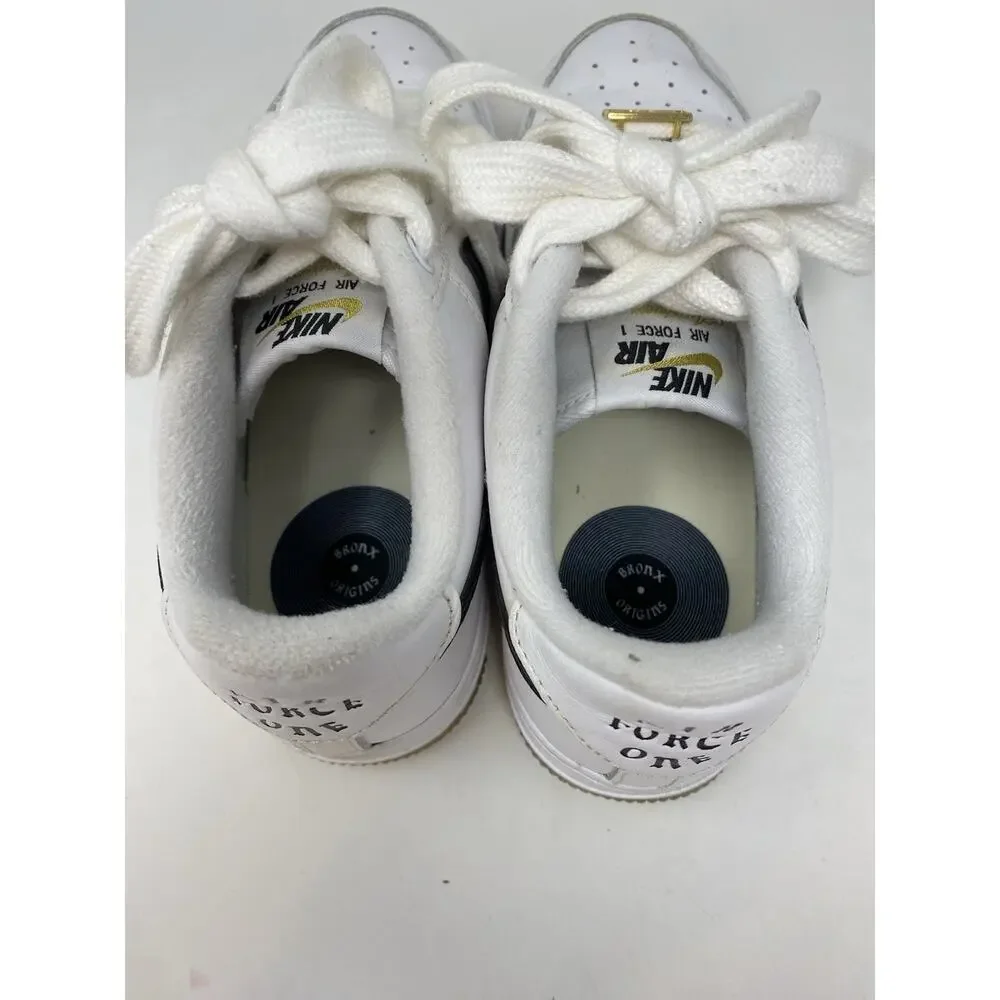 Nike Air Force 1 Bronx Origins Youth Casual Shoes Sneakers Sz 4.5 White